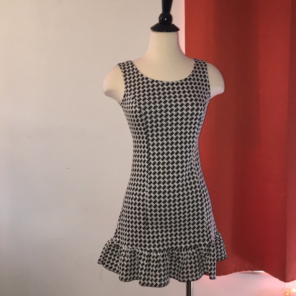 Blank and white fun and funky dress